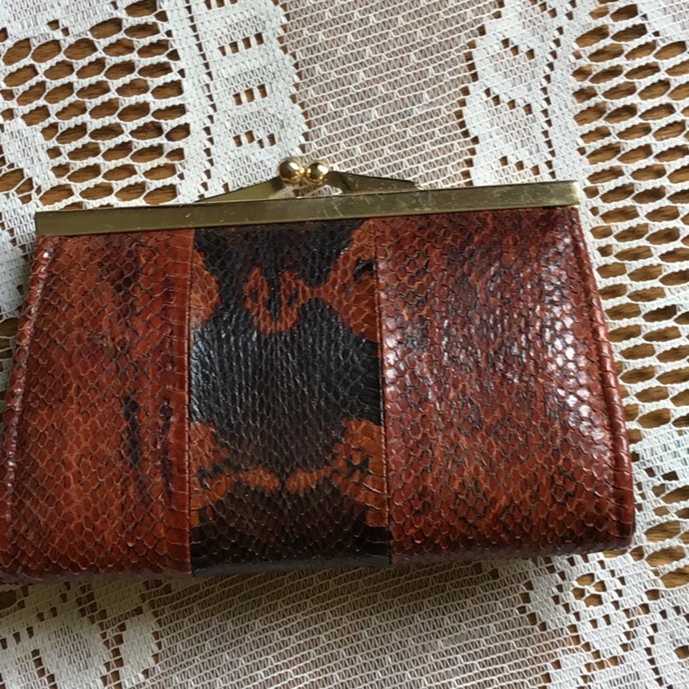 Vintage 1970s snake single coin purse